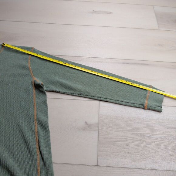 The Black Dog Shirt Mens S Green Graphic Long Sleeve Beach Outdoor Waffle Knit - Picture 8 of 10